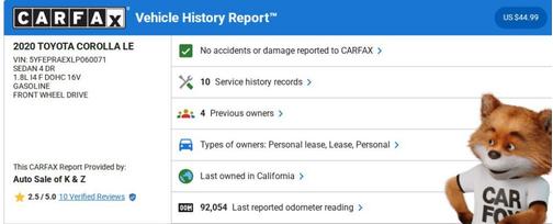 2020 Toyota Corolla LE