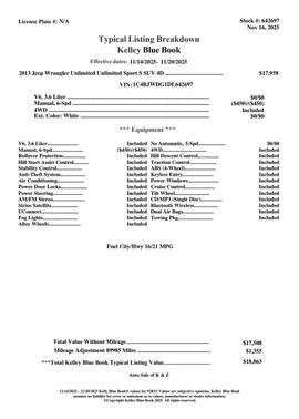 2013 Jeep Wrangler Unlimited Sport