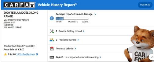 2020 Tesla Model 3 Long Range