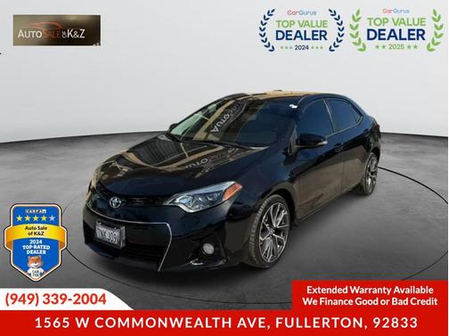Black Sand Mica 2015 Toyota Corolla S Premium