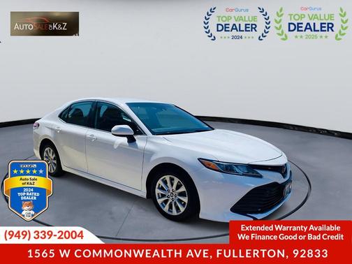 Super White 2019 Toyota Camry LE