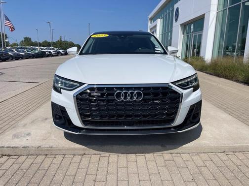 Glacier White Metallic 2023 Audi A8 L 55