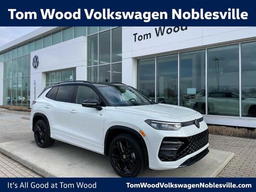 Opal White W/Deep Black Roof 2026 Volkswagen Tiguan 2.0T SE R-Line Black