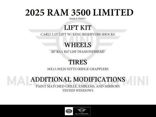 2025 RAM 3500 Limited Mega Cab 4x4 6'4' Box