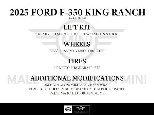 Agate Black Metallic 2025 Ford F-350 King Ranch