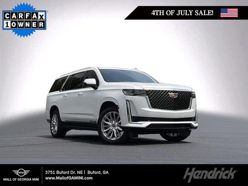 Crystal White Tricoat 2023 Cadillac Escalade ESV Premium Luxury