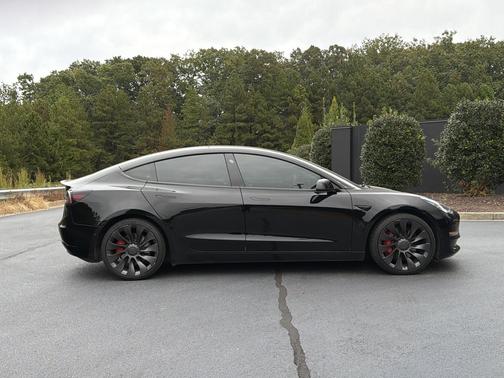 Solid Black 2021 Tesla Model 3 Performance