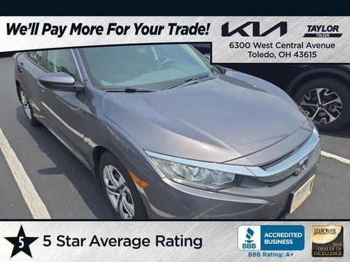 Modern Steel Metallic 2016 Honda Civic LX
