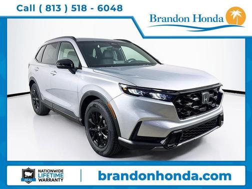 Solar Silver Metallic 2026 Honda CR-V Hybrid Sport-L FWD