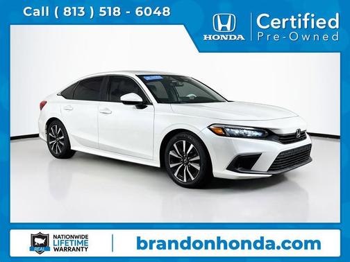 Platinum White 2022 Honda Civic EX