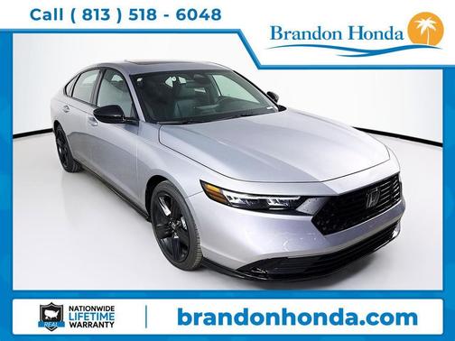 Solar Silver Metallic 2026 Honda Accord Hybrid Sport-L