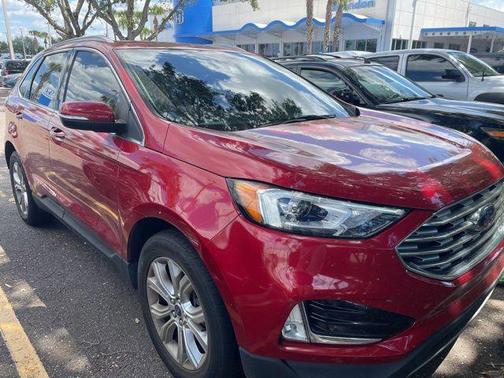 Red Metallic 2021 Ford Edge Titanium