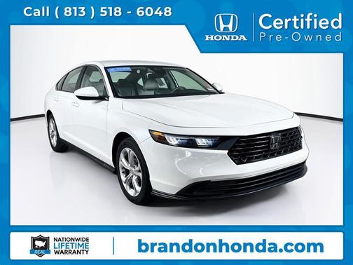 Platinum White 2024 Honda Accord LX 1.5T