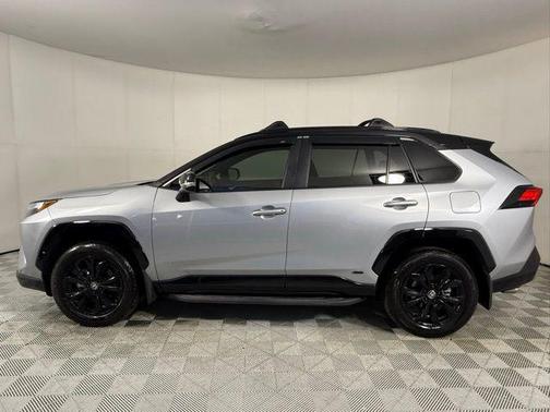 Silver Sky Metallic/Midnight Black Metallic 2024 Toyota RAV4 Hybrid SE