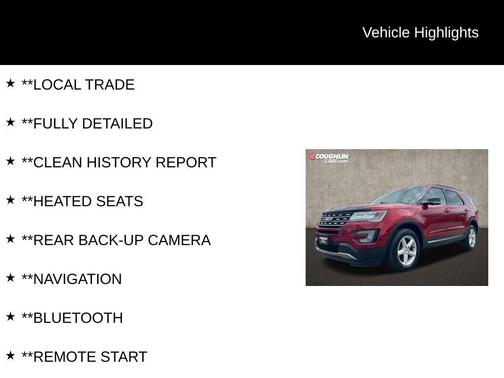 Ruby Red Metallic 2016 Ford Explorer XLT