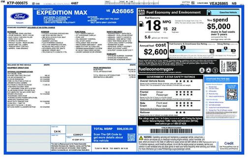 Glacier Gray Metallic 2027 Ford Expedition Max Platinum
