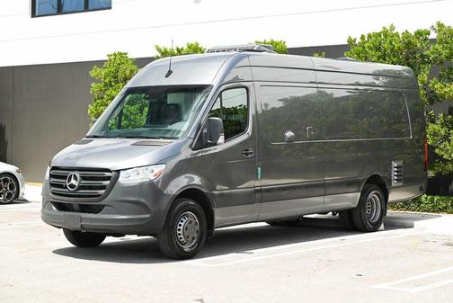 Gray 2021 Mercedes-Benz Sprinter 4500 High Roof V6