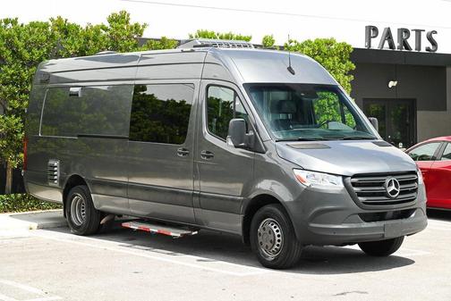 Gray 2021 Mercedes-Benz Sprinter 4500 High Roof V6