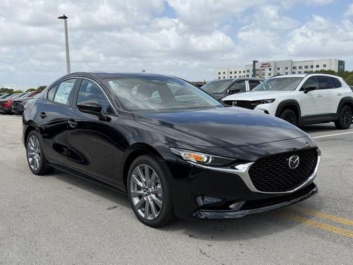 Jet Black Mica 2026 Mazda Mazda3 FWD w/Preferred Package
