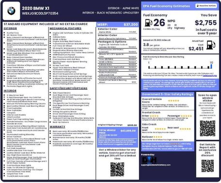 2020 BMW X1 xDrive28i