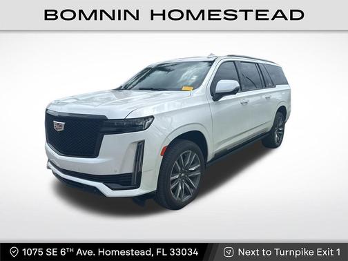 Crystal White Tricoat 2024 Cadillac Escalade ESV Sport Platinum