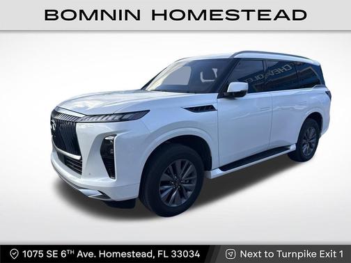 Radiant White 2025 INFINITI QX80 PURE AWD