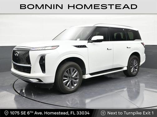 Radiant White 2025 INFINITI QX80 PURE AWD