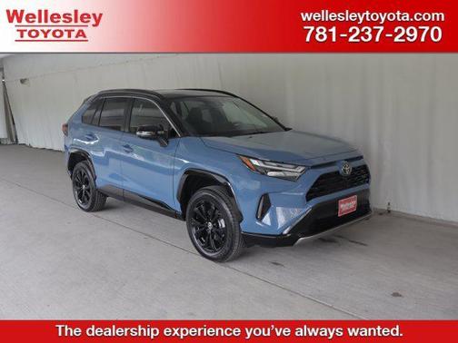 Cavalry Blue 2025 Toyota RAV4 Hybrid SE