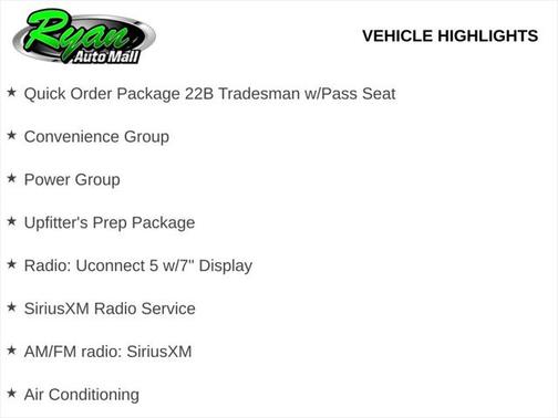 2025 RAM ProMaster 2500 Tradesman