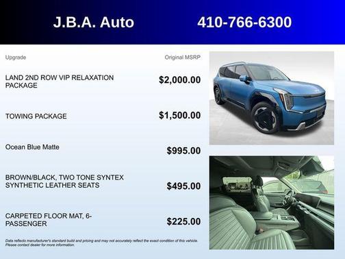 Ocean Blue 2024 Kia EV9 Land
