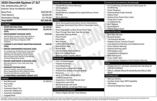 Silver Ice Metallic 2020 Chevrolet Equinox 2LT