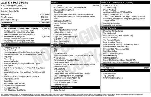 2020 Kia Soul GT-Line 2.0L