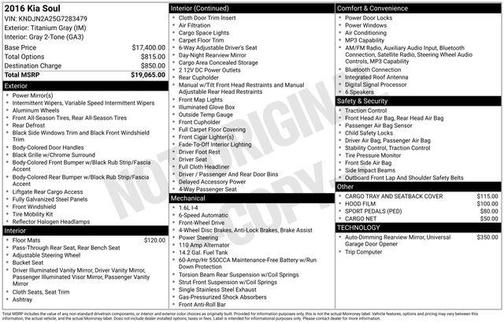 Titanium Gray 2016 Kia Soul Base