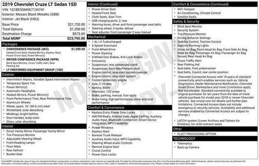 2019 Chevrolet Cruze LT
