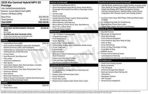 2025 Kia Carnival Hybrid SX Prestige