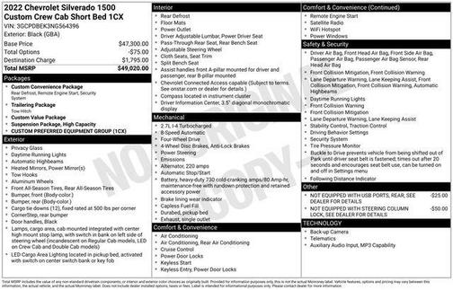 2022 Chevrolet Silverado 1500 Custom
