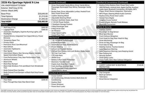 2026 Kia Sportage Hybrid X-LINE