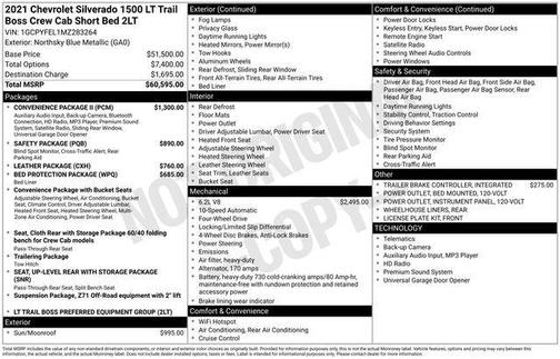 2021 Chevrolet Silverado 1500 LT Trail Boss