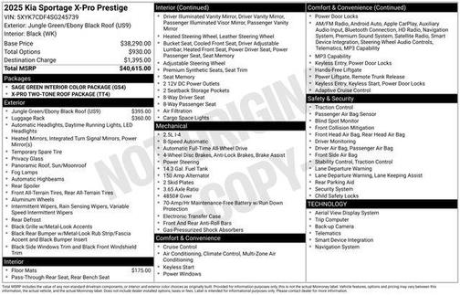 2025 Kia Sportage X-Pro Prestige