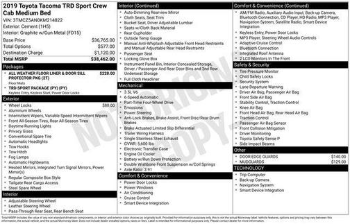 2019 Toyota Tacoma TRD Sport