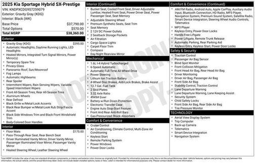 2025 Kia Sportage Hybrid SX-Prestige
