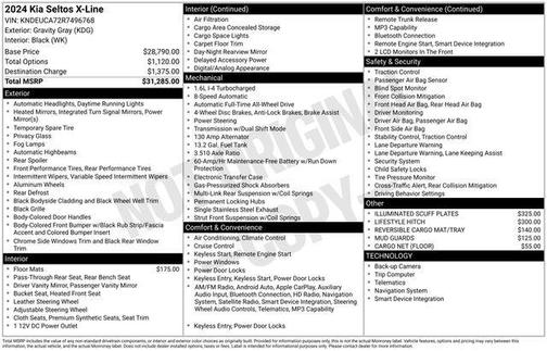 Gray 2024 Kia Seltos X-Line