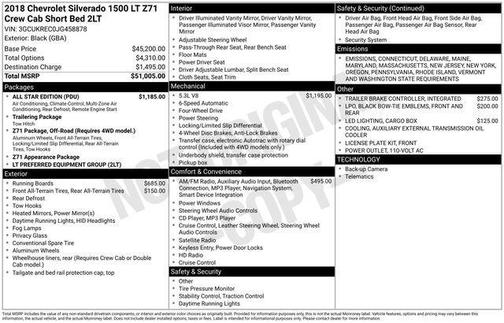 2018 Chevrolet Silverado 1500 LT