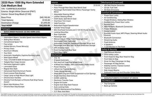 2020 RAM 1500 Big Horn