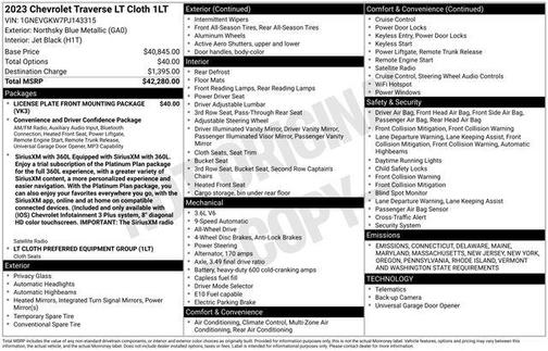 2023 Chevrolet Traverse LT Cloth