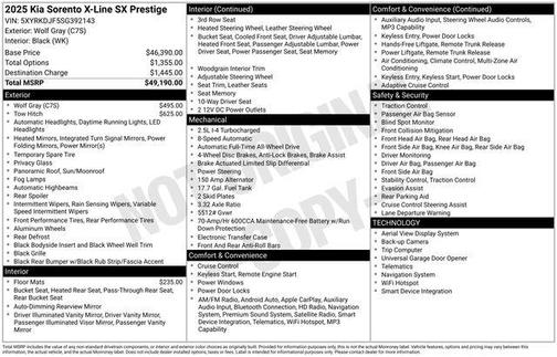 2025 Kia Sorento SX Prestige X-Line