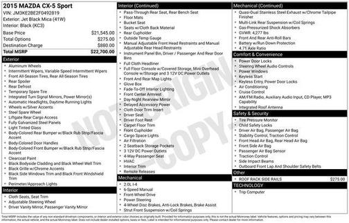 2015 Mazda CX-5 Sport