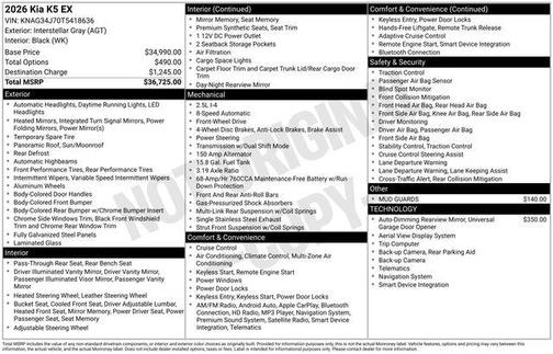 2026 Kia K5 EX