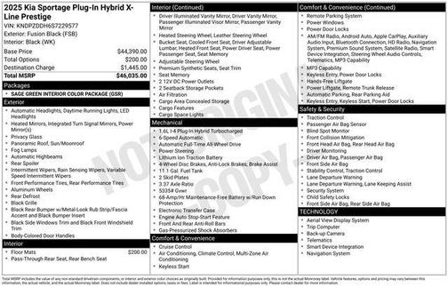 2025 Kia Sportage Plug-In Hybrid X-Line Prestige