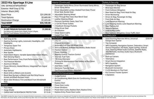 Wolf Gray 2023 Kia Sportage X-Line